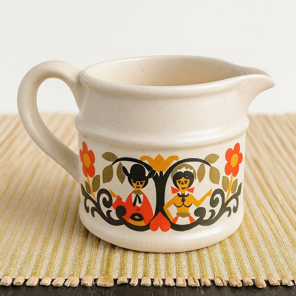 Vintage Sadler England Creamer – Folk Art Scandinavian Style, 1970s